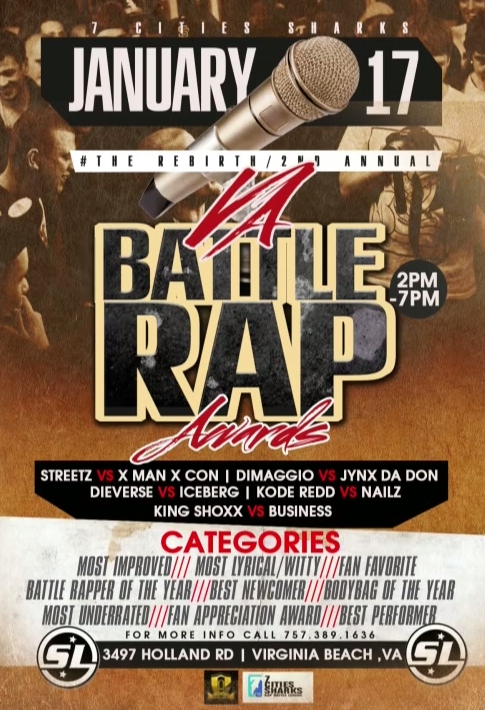 VA Battle Rap Awards - 7 Cities Sharks | Battle Rap Event | VerseTracker