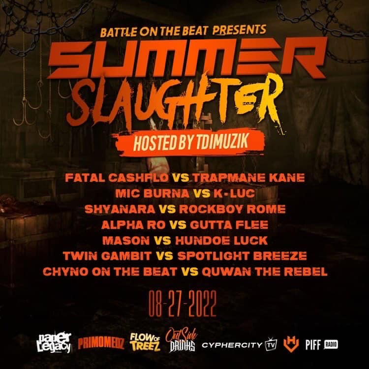 Summer Slaughter BattleOnTheBeat Battle Rap Event VerseTracker