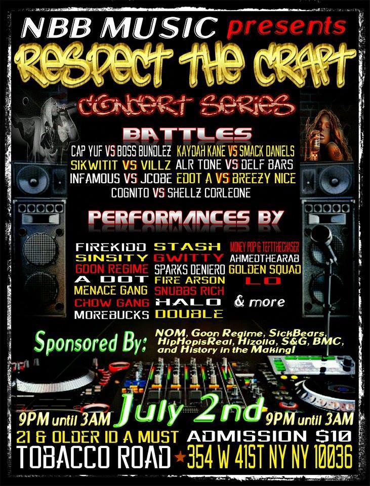 Respect The Craft - Concert Series - Brooklyn Mic Club | Battle Rap ...