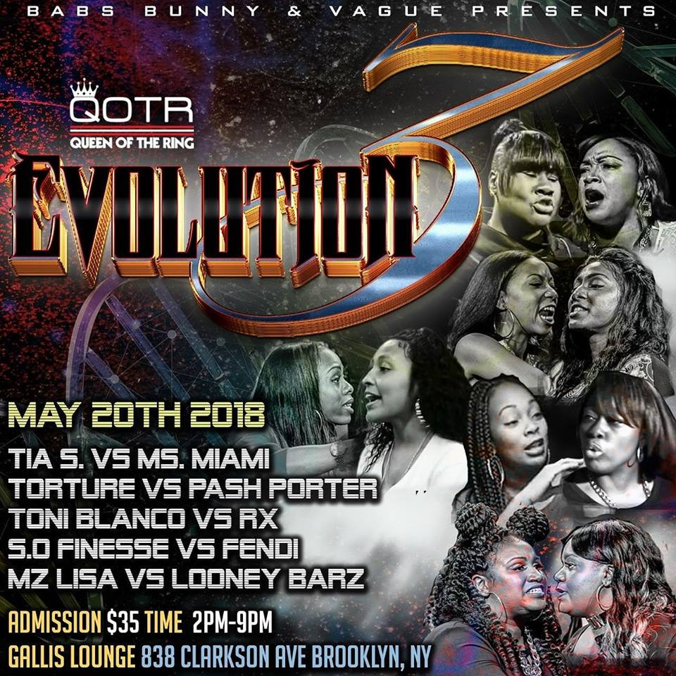 Evolution 3 QOTR Queen of the Ring Battle Rap Event VerseTracker
