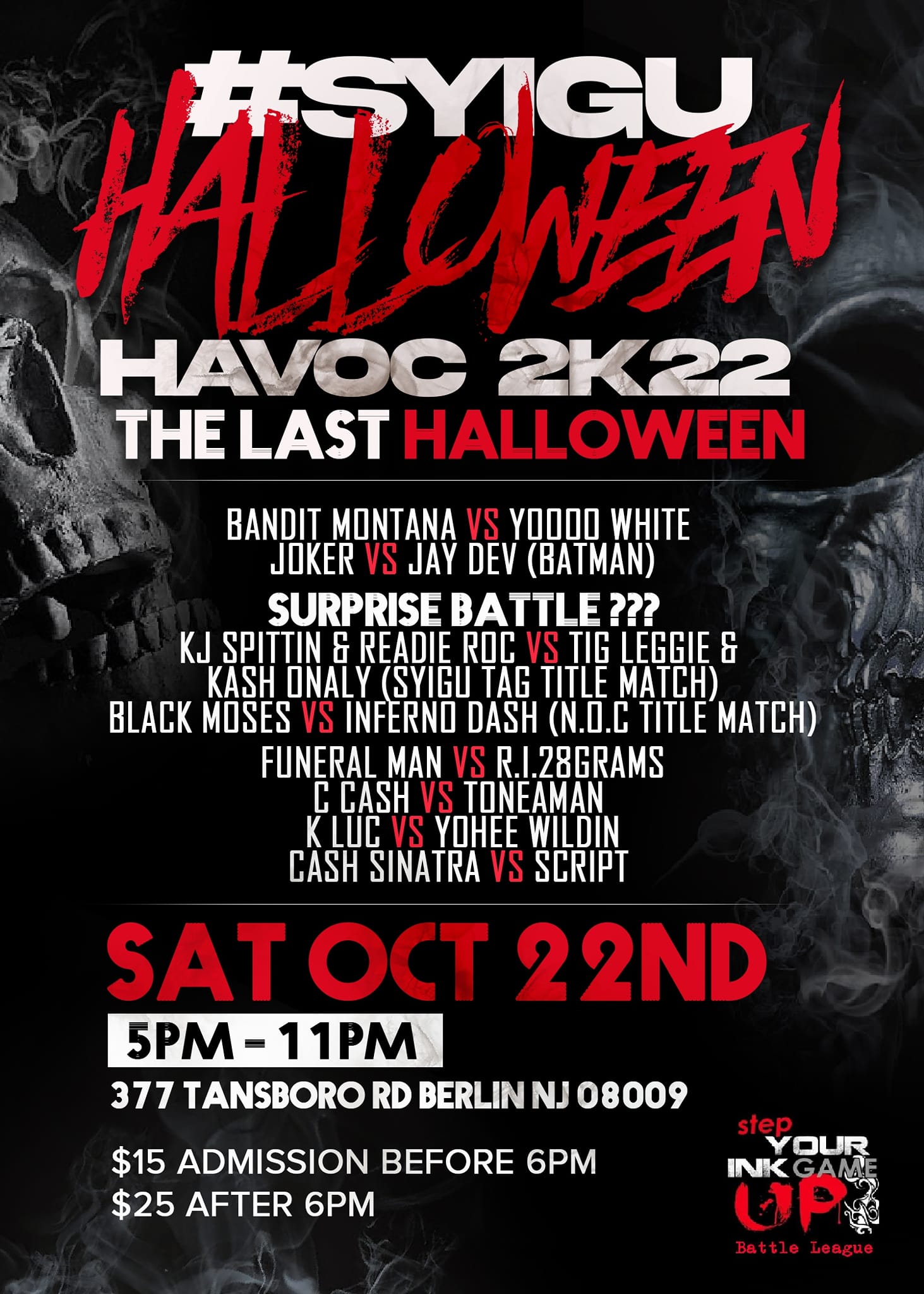 Halloween Havoc 2022 The Last Halloween Step Your Ink Game Up Battle