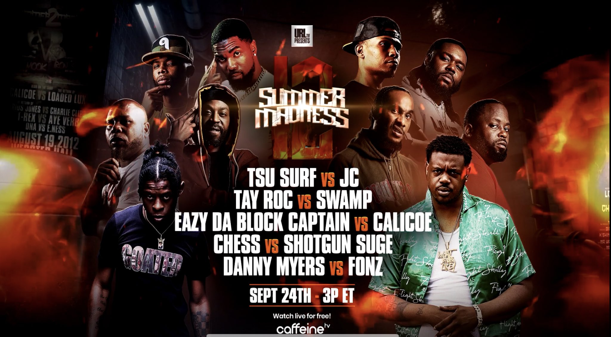 Summer Madness 12 URL Ultimate Rap League Battle Rap Event