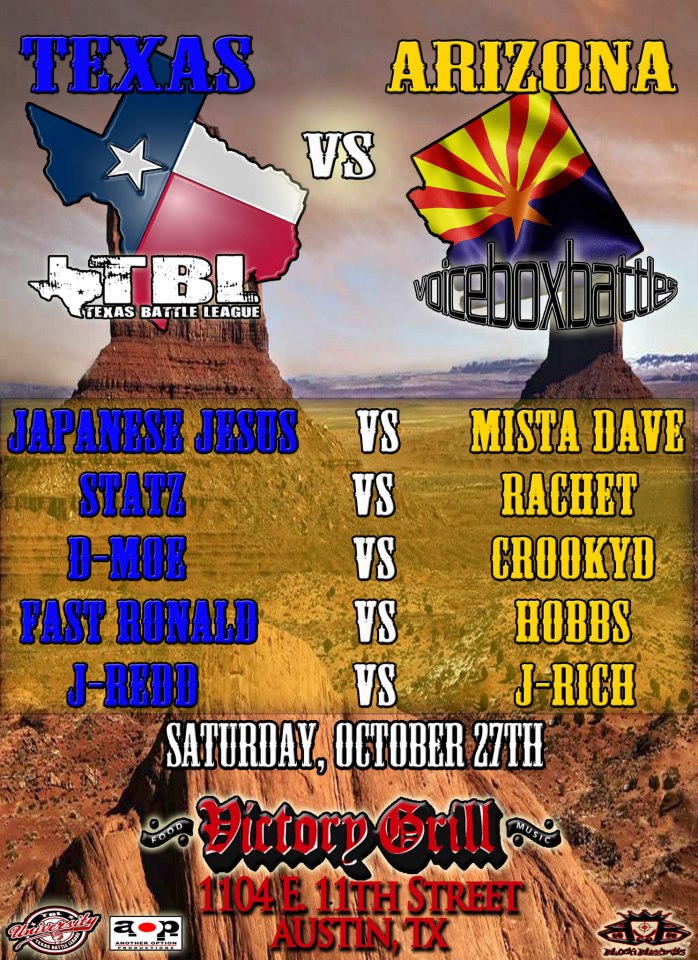 Texas vs Arizona Voicebox Battles Battle Rap Event VerseTracker