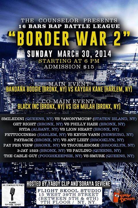 16 Bars Rap Battle League - Border War 2