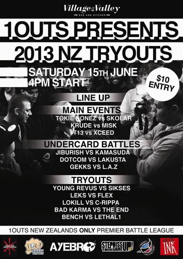 1Outs New Zealand - 2013 NZ Tryouts