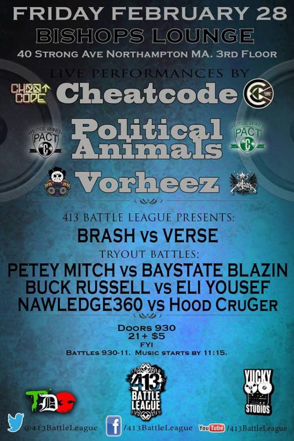 413 Battle League - Political Animals, Cheatcode and Vorheez Show