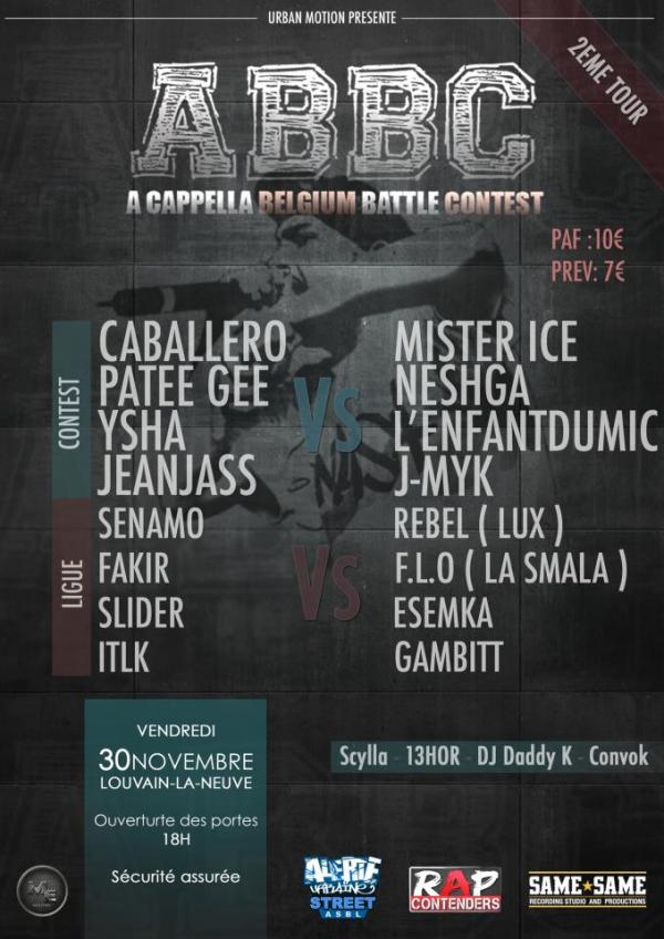 Acapella Belgium Battle Contest - ABBC 2eme Tour