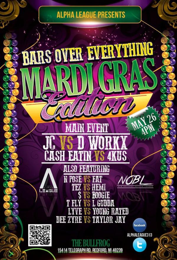 Alpha League Entertainment - Bars Over Everything Mardi Gras Edition