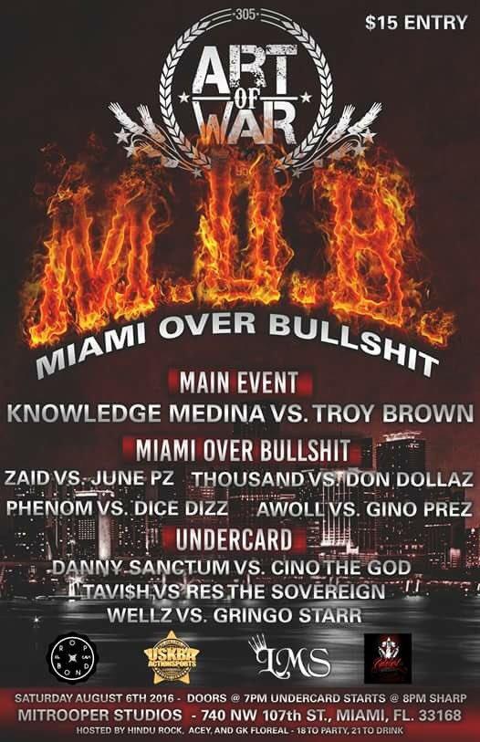 Art of War 305 - M.O.B. - Miami Over Bullshit