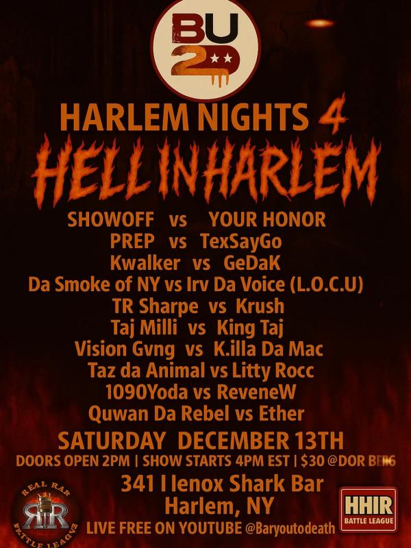 Bar You To Death Battle League - Harlem Nights 4: Hell in Harlem