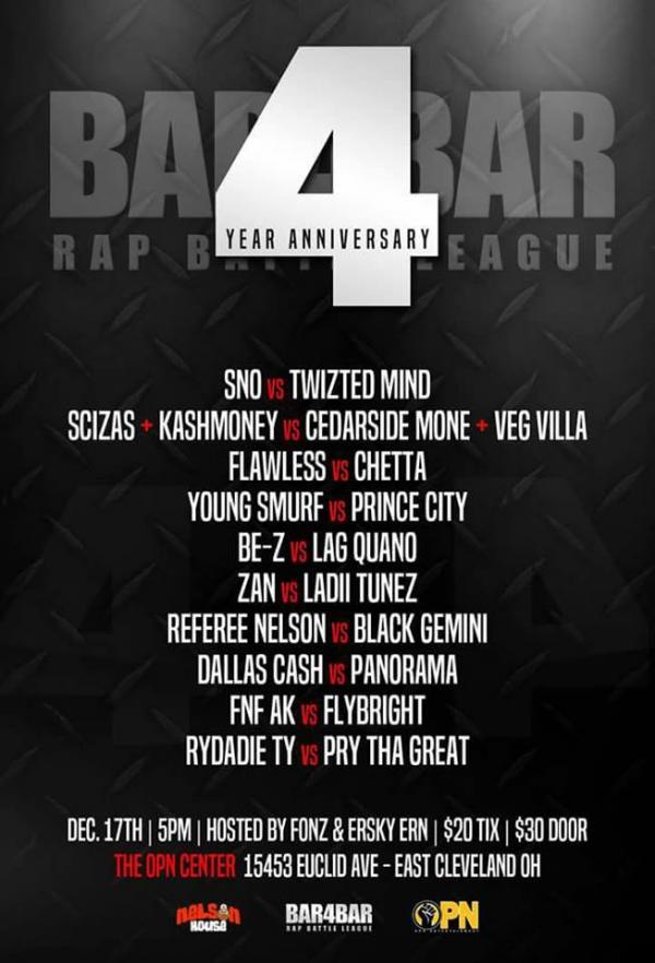 Bar4Bar Rap Battle League - Bar4Bar 4 Year Anniversary