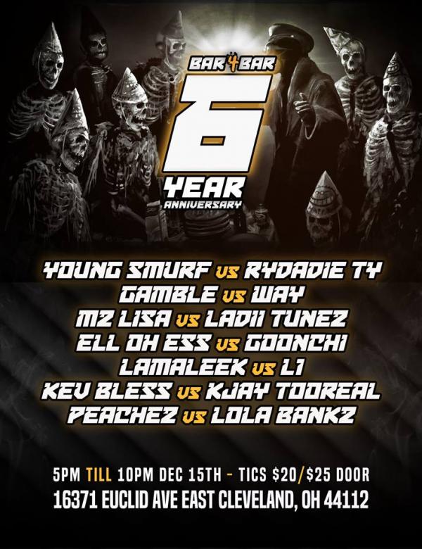 Bar4Bar Rap Battle League - Bar4Bar 6 Year Anniversary