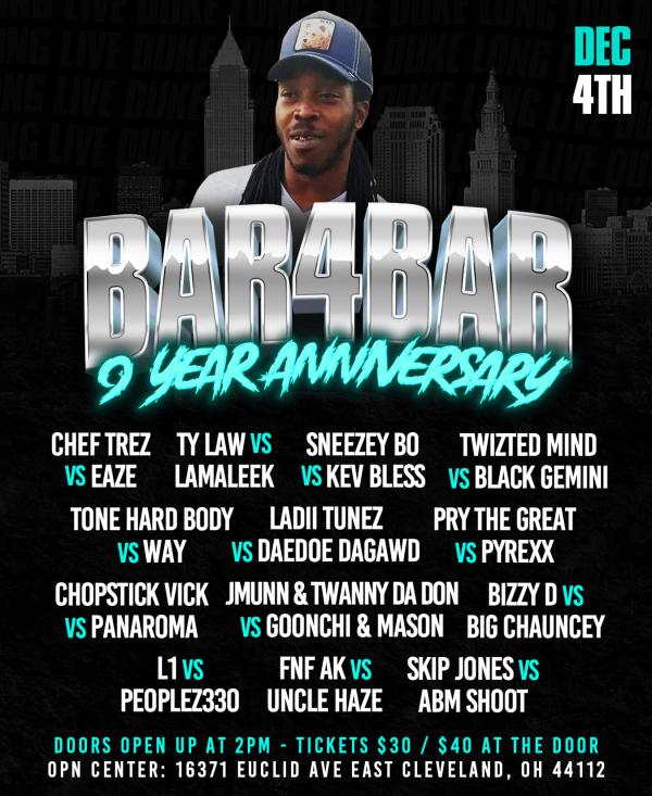 Bar4Bar Rap Battle League - Bar4Bar 9 Year Anniversary