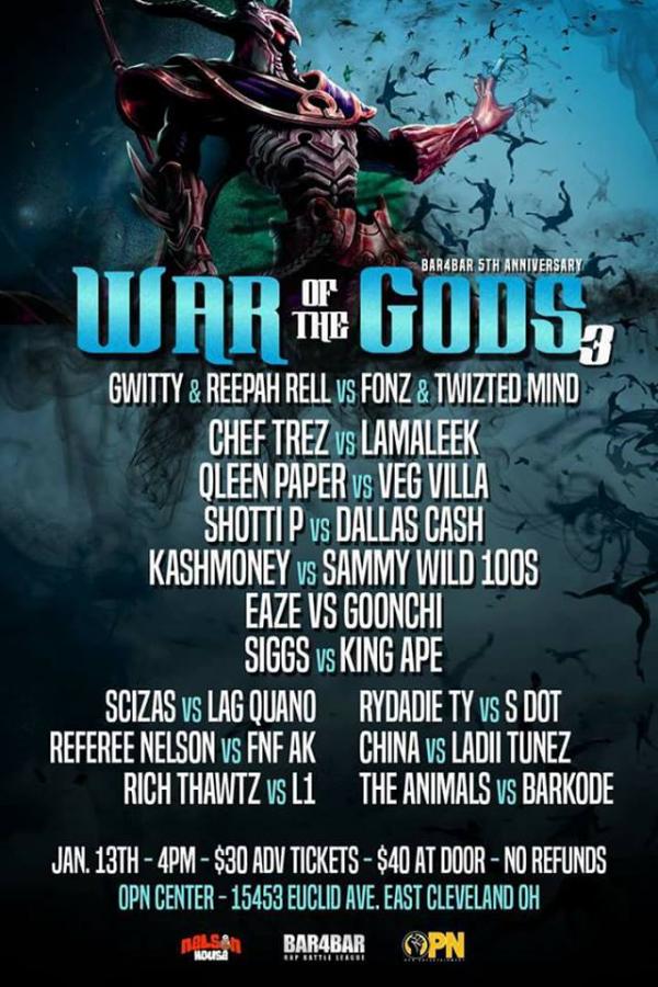 Bar4Bar Rap Battle League - War of the Gods 3