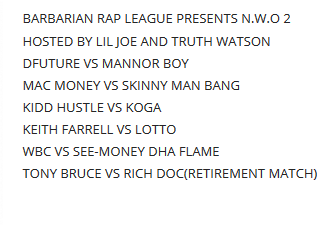 Barbarian Rap League - New World Order 2