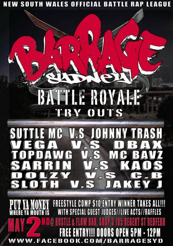 BarRage - BarRage Sydney - Battle Royale Try Outs