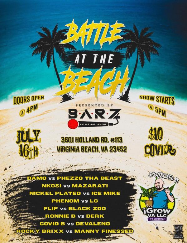 BARZ Battle Rap League - Battle at the Beach