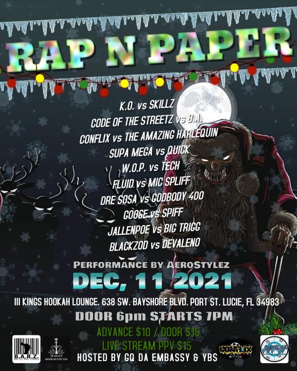 BARZ Battle Rap League - Rap n Paper