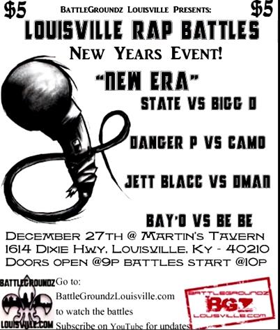 Battle Groundz Louisville - Louisville Rap Battles New Years Event!