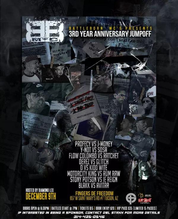 BattleBorn MCs - BattleBorn MCs: 3rd Year Anniversary Jumpoff