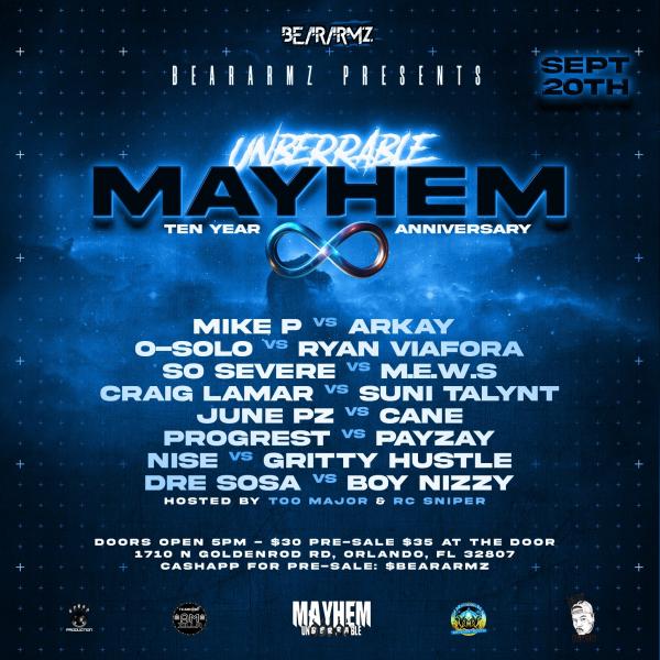 BearArmz - Unberrable Mayhem 8: Ten Year Anniversary