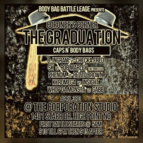 Body Bag Battle League - The Graduation - Caps N' Body Bags