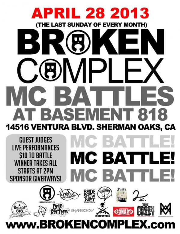 Broken Complex MC Battles - MC Battles at Basement 818 - June 30 2013