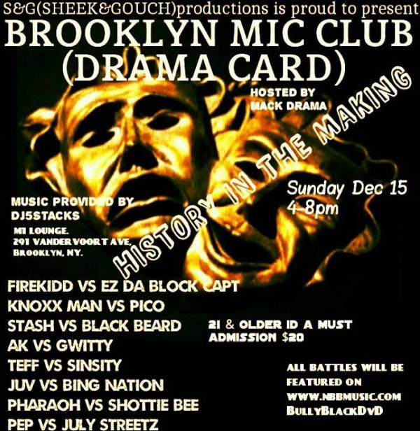 Brooklyn Mic Club - Drama Card - History in the Making