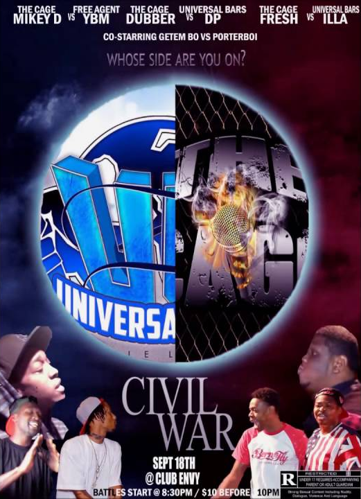 Cage Rap Battles - Civil War - The Cage vs. Universal Bars