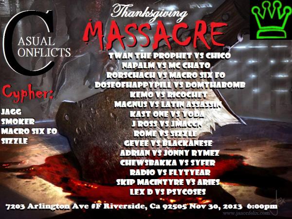 Casual Conflicts - Thanksgiving Massacre