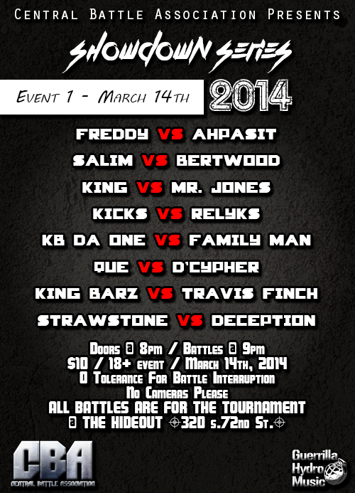 Central Battle Association - Showdown Series 2014 - Event 1