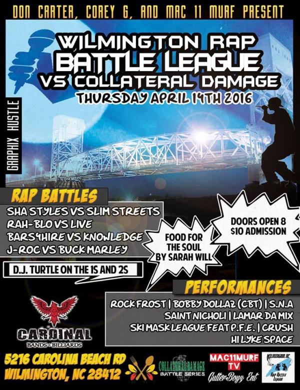 Collateral Damage Battle Series - Wilmington Rap Battle League vs. Collateral Damage