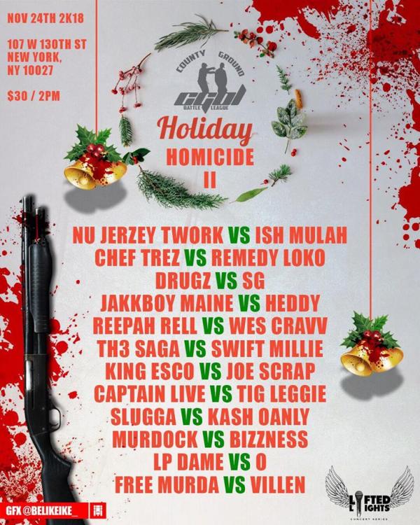 County Ground Battle League - Holiday Homicide II