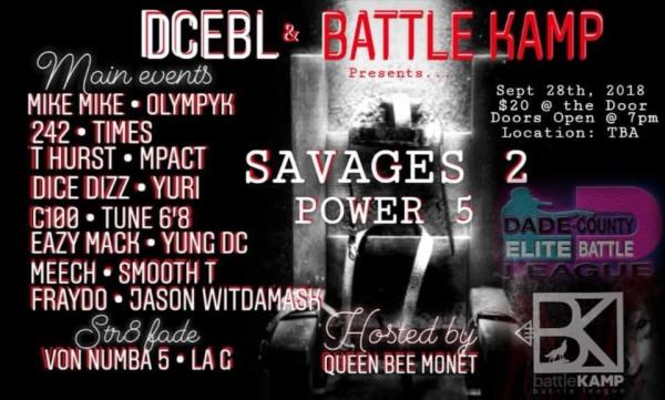 Dade County Elite Battle League - Savages 2 - Power 5