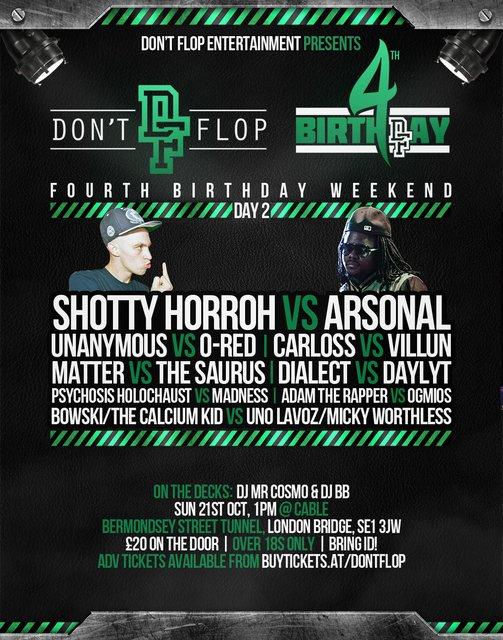 Don't Flop Entertainment - 4th Birthday Weekend