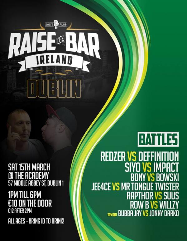 Don't Flop Entertainment - Raise the Bar Tour - Dublin