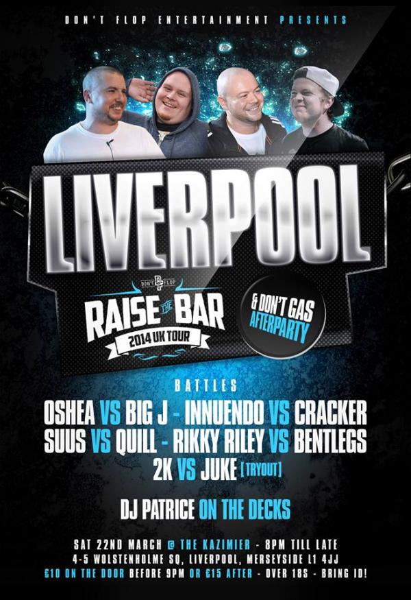 Don't Flop Entertainment - Raise the Bar Tour - Liverpool