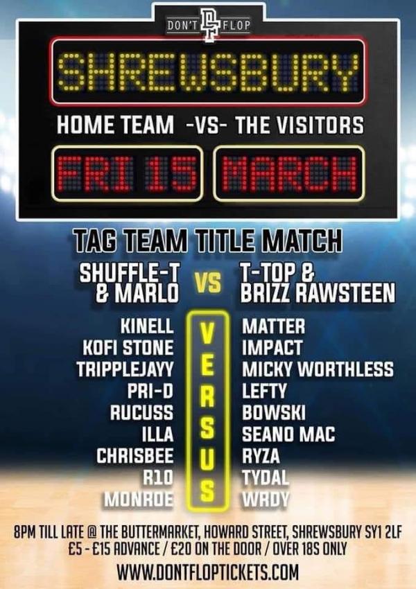 Don't Flop Entertainment - Shrewsbury Rap Battles: Home Team vs. The Visitors