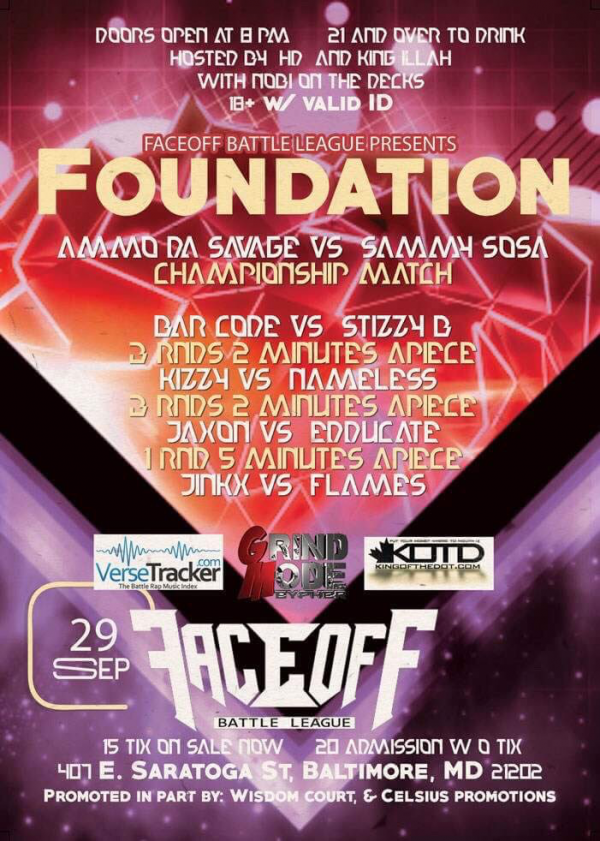 Face Off Battle League - Foundation (September 29 2018)