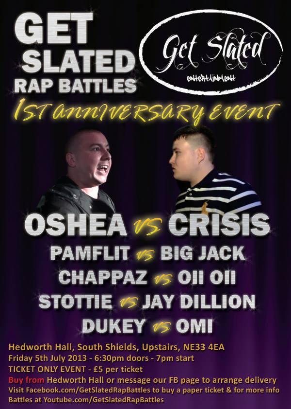 Get Slated Rap Battles - Get Slated 1st Anniversary Event
