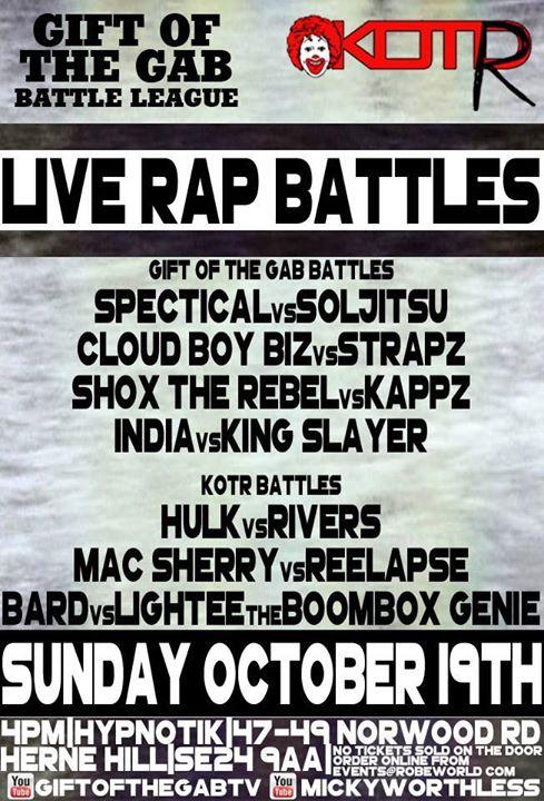 Gift of the Gab - Live Rap Battles