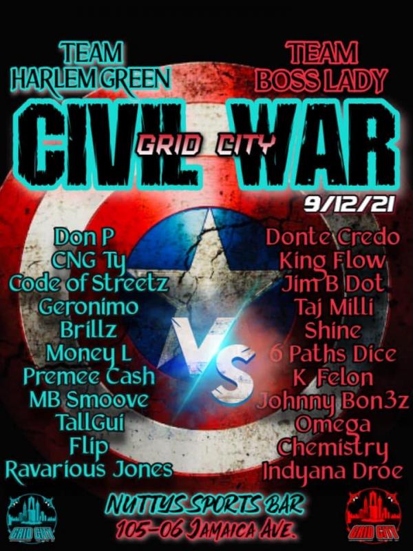 Grid City Battle League - Civil War: Team Harlem Green vs. Team Boss Lady
