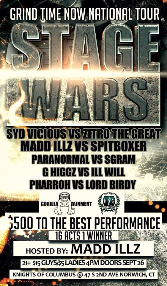 Grind Time Now - Stage Wars - Norwich CT