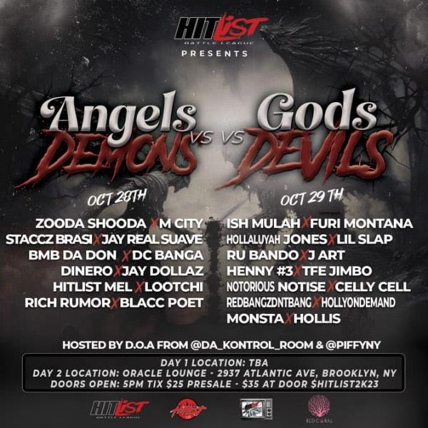 Hit List Battle League - Angels vs. Demons | Gods vs. Devils