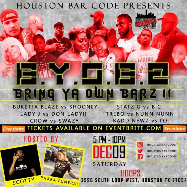 Houston Bar Code - Bring Ya Own Barz II