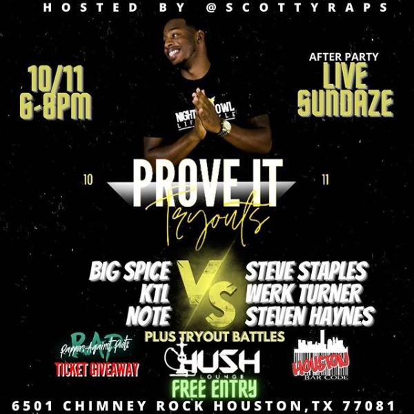 Houston Bar Code - Prove It: Tryouts (October 11 2020)