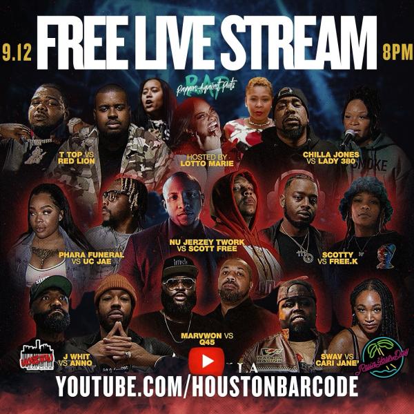Houston Bar Code - RAP: Rappers Against Poets 2025