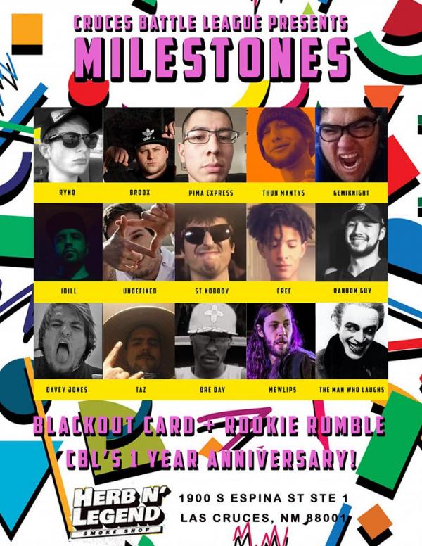 Las Cruces Rap Battle League - Milestones