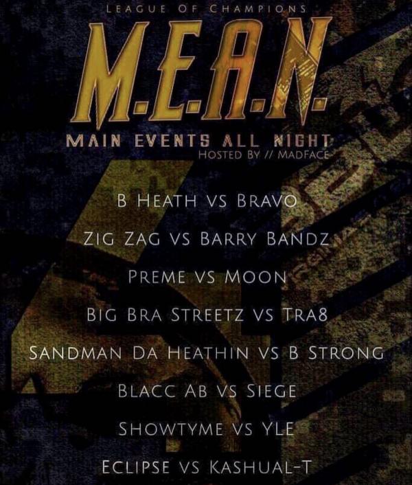 League of Champions - MEAN 4 - Main Events All Night