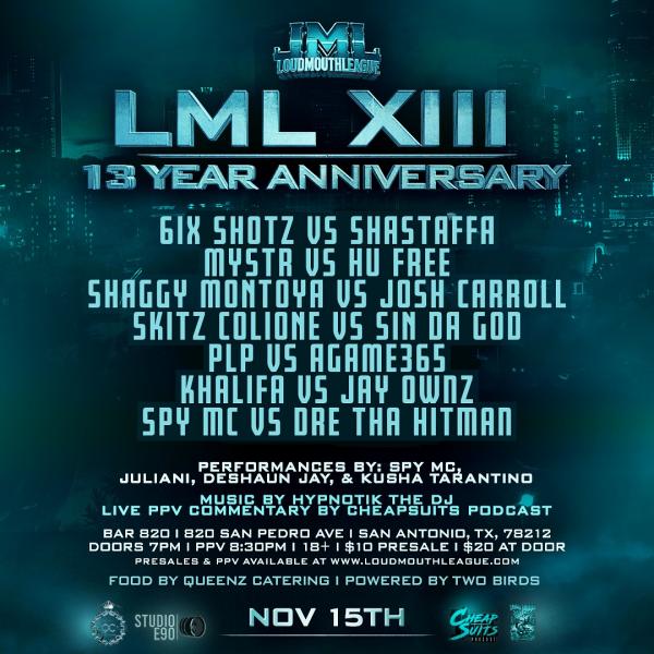 Loud Mouth League - Loud Mouth League 13 Year Anniversary